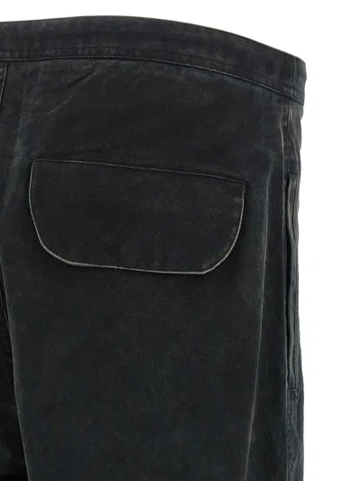Entire Studios Barren Cargo Cotton Trousers In Black