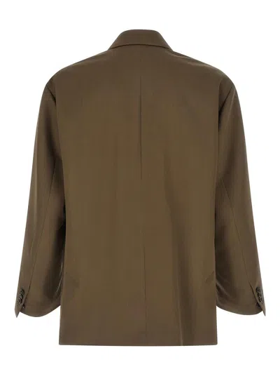 Ssstein Oversized Double-breasted Suit Jacket In Animal Print