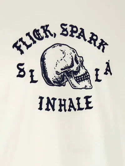 Second / Layer Second Layer Flick Spark Inhale Cotton Ringer T-shirt In Neutral