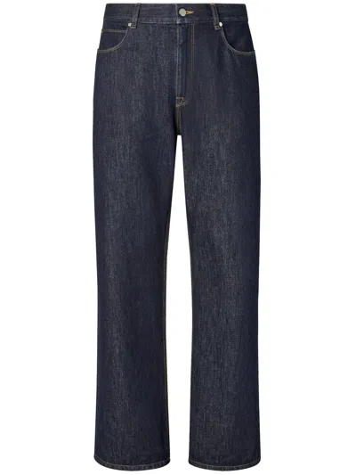 Fendi Straight Leg Denim Trousers With Five Pockets In Blue