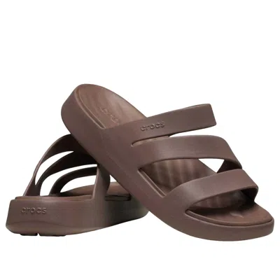 Crocs Getaway Strappy Triple-strap Slippers In Blue