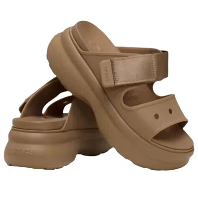 Crocs Soho Two Platform Touch-strap Sandals In Brown