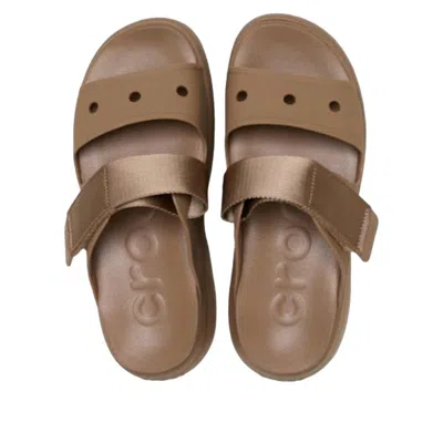 Crocs Soho Two Platform Touch-strap Sandals In Brown