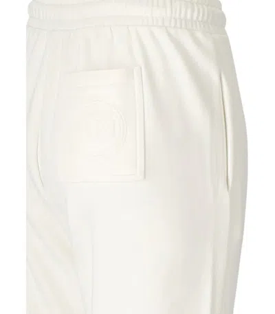 Mm Max Mara Levico White Pants In Animal Print