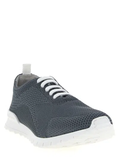 Kiton Fits Mesh Sneakers Pull Tab Rubber Sole