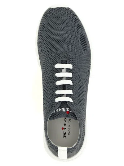 Kiton Fits Mesh Sneakers Pull Tab Rubber Sole
