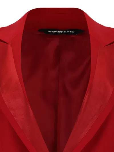 Tonello Peak-lapel Blazer In Red