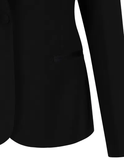 Tonello Peak-lapel Single-button Blazer In Black