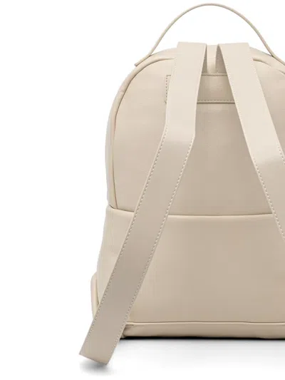 Blauer Logo-plaque Pebbled Backpack In Neutral