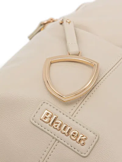 Blauer Logo-plaque Pebbled Backpack In Neutral