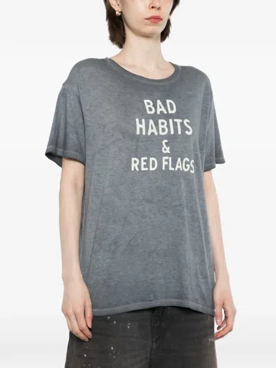 R13 Washed-effect T-shirt In Gray