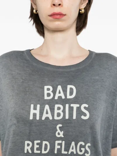 R13 Washed-effect T-shirt In Gray