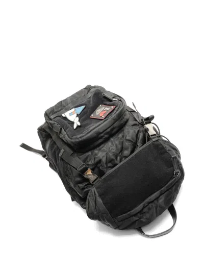 Pre-owned Prada Customizable Patch 双肩包（2017-2019年典藏款） In Black