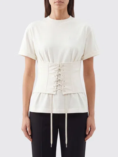 Alexander Mcqueen Mcqueen Cotton Jersey Corset T-shirt In Neutral