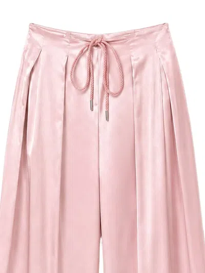 Danamè Satin-finish Drawstring Palazzo Pants In Multi