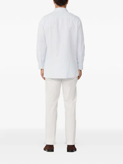 Hackett Striped-pattern Tailored-fit Shirt In White
