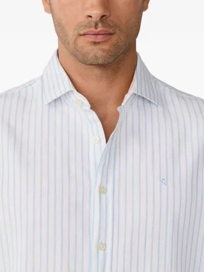 Hackett Striped-pattern Tailored-fit Shirt In White