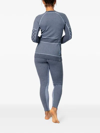 Kari Traa Smekker Geometric-patterned Ski Base Layer Pants In Blue
