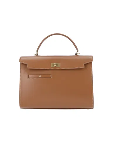 Anya Hindmarch Mortimer Leather Top Handle Bag In White