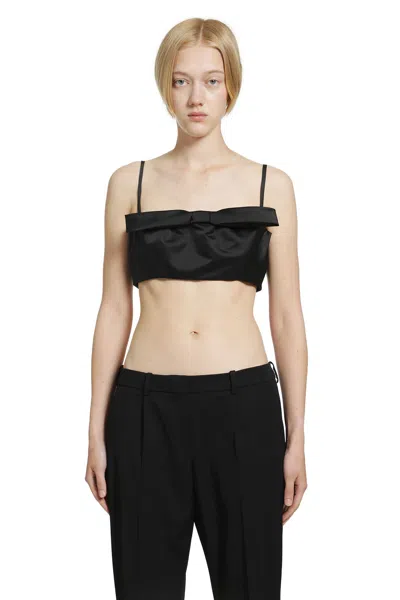 Givenchy Cropped Top With Bow In Black