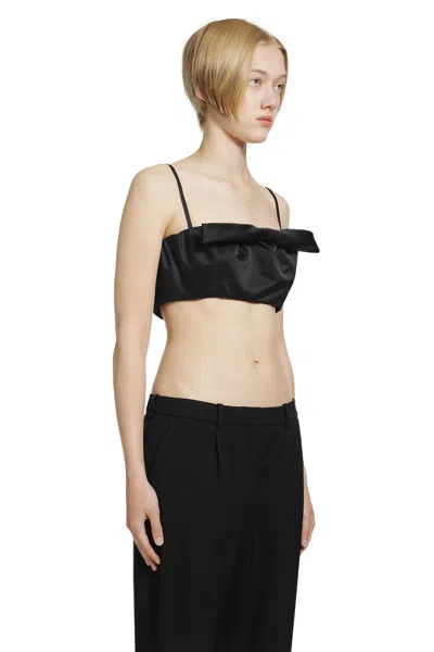 Givenchy Cropped Top With Bow In Black