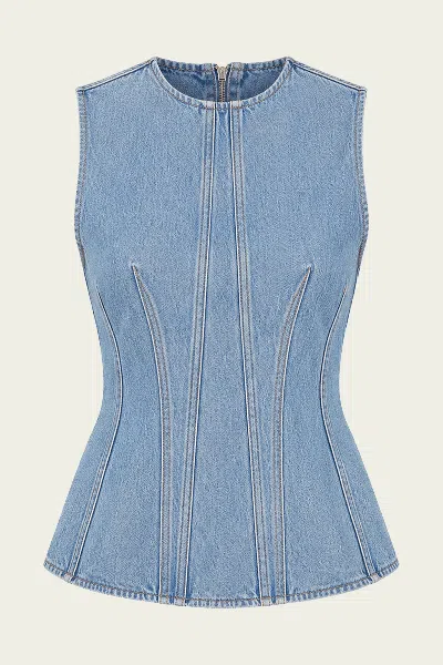 Agolde Corbin Shell Top In Blue