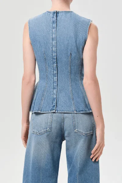 Agolde Corbin Shell Top In Blue