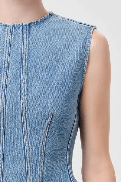 Agolde Corbin Shell Top In Blue