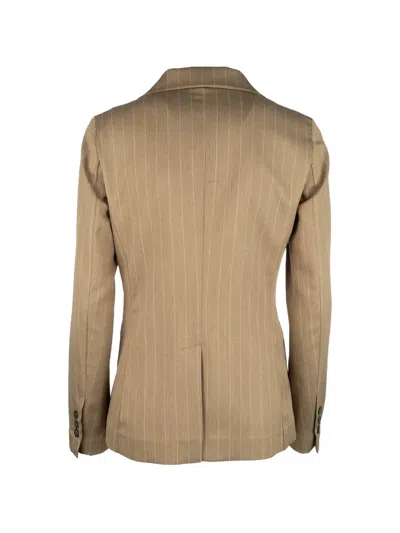 Post Scriptum Pinstripe-pattern Single-breasted Blazer In Neutral