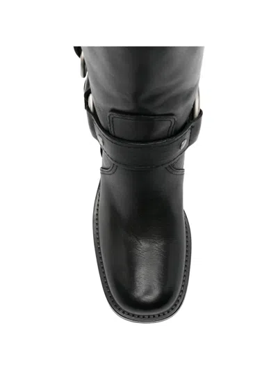 Ash Buckle-strap Boots In Black