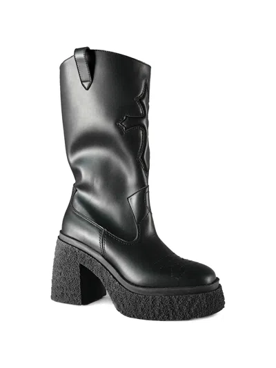 Altercore Monroe Western-style Platform Boots In Black