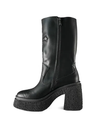 Altercore Monroe Western-style Platform Boots In Black