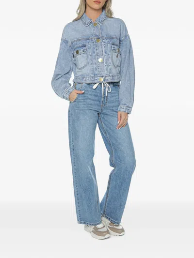 Armani Exchange Button-up Denim Jacket In Blue