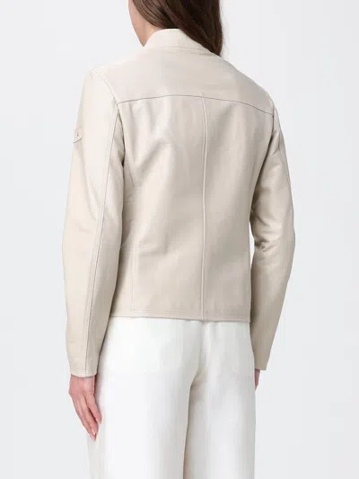 Peuterey Leather Jacket In White