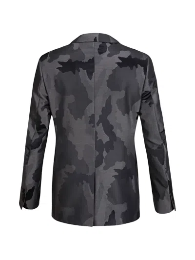 Billionaire Camouflage-pattern Blazer In Gray