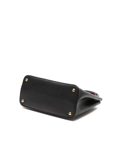 Prada Medium Double Saffiano Bag In Black