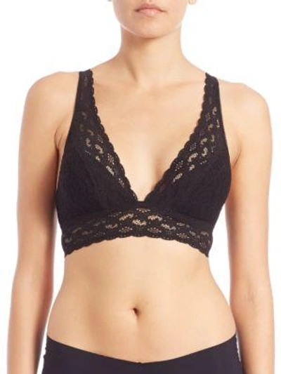 Shop Wacoal Women's Halo Lace Soft-cup Bra In Black