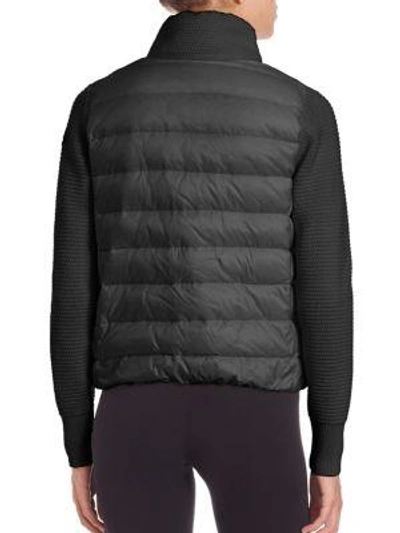 Shop Moncler Knit Cardigan Coat In Black