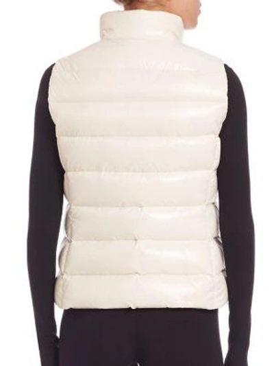 Shop Moncler Ghany Vest In Cream