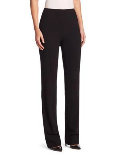 Shop Ralph Lauren Iconic Style Alanda Wool-blend Pants In Black