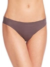 Hanro Invisible Cotton Thong In Mahogany 1794