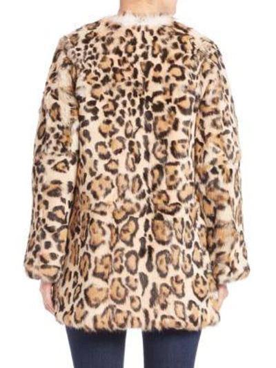 Shop Adrienne Landau Leopard-print Rabbit Fur Coat