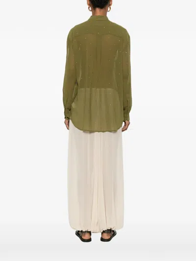Mc2 Saint Barth Brigitte Strass-embellished Shirt In Green