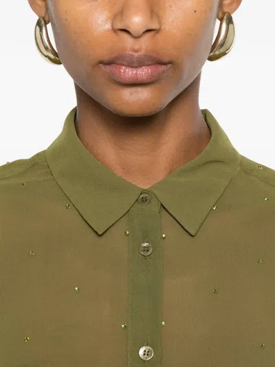Mc2 Saint Barth Brigitte Strass-embellished Shirt In Green