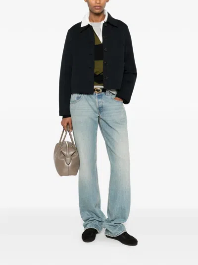 Marc O'polo Button-up Patch-pocket Jacket In Blue