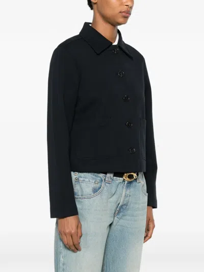 Marc O'polo Button-up Patch-pocket Jacket In Blue
