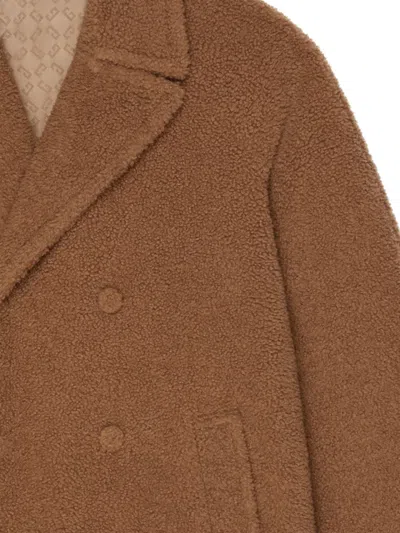Givenchy Double-breasted Coat In Brown