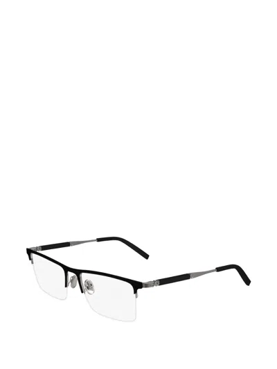 Ferragamo Rectangle-frame Semi-rimless Glasses In Black