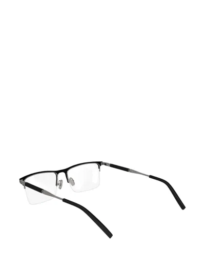 Ferragamo Rectangle-frame Semi-rimless Glasses In Black
