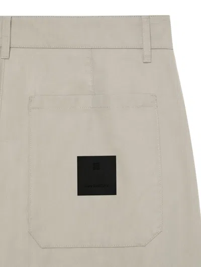 Givenchy Logo-patch Chino Shorts In Neutral